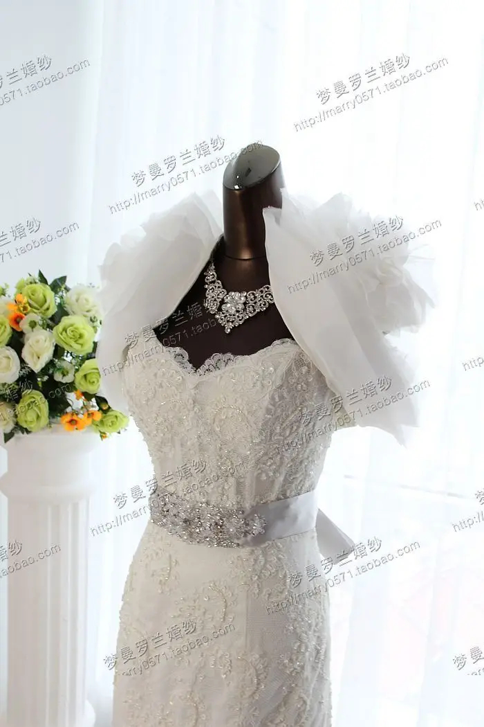 Новое поступление vestidos de fiesta элегантные сексуальные кружевные Уникальные Свадебные платья Русалка съемный пояс со стразами куртка