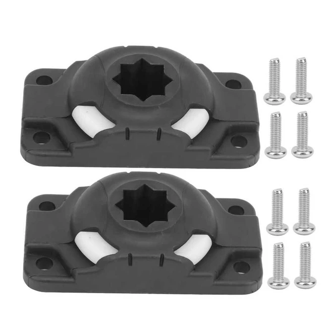 2pcs Inflatable Boat Kayak Rod Holder Mount Base with Screws Boat Canoe  Slide Rail Kayak Fishing