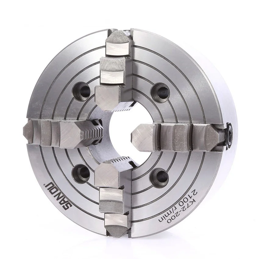 Sanou 4 Jaw Lathe Chuck Independent Chuck Lathe 200mm 8'' Inch K72200
