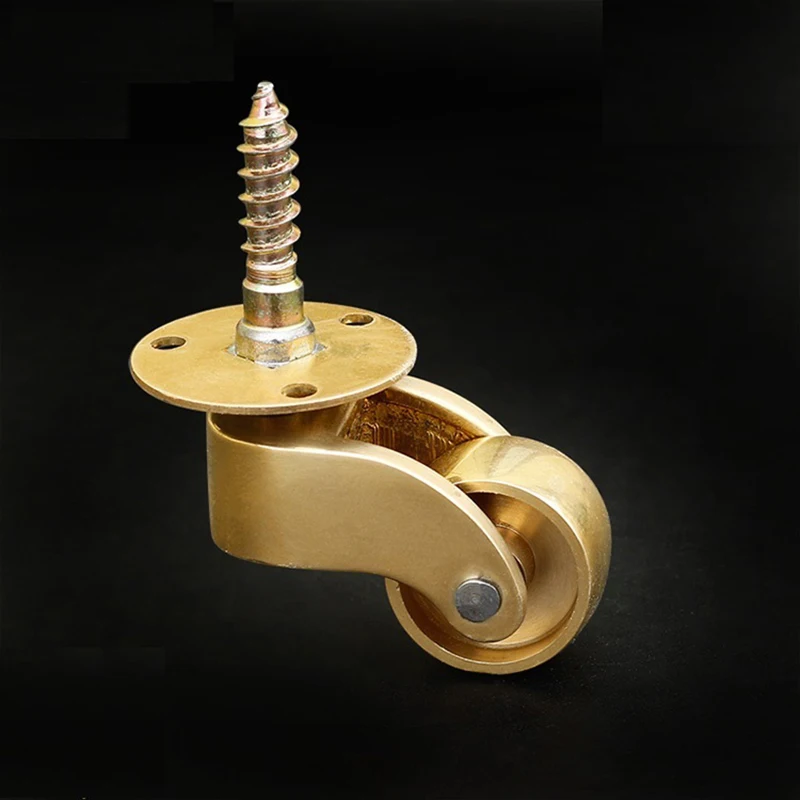 4Pcs-Lot-Polished-Solid-Brass-Cup-Caster-Swivel-Castor-Castors (1)