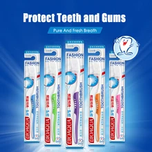 1 шт. уход за зубами чистая тонкая мягкая щетина чистка зубов портативная Удобная щетина взрослые путешествия поездки Единая упаковка зубная щетка