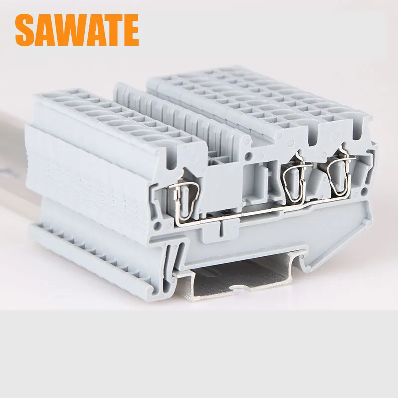 

10Pcs ST-2.5-TWIN CONTACT Wire Connectors Return Pull Spring Cage Connection Ground Cable Terminal Blocks Wire