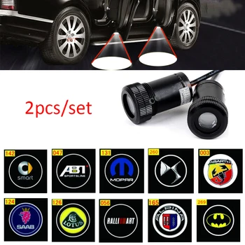 

Car Logo Led Car Door Projector Welcome Lights Car Led Ghost Shadow Light for Abarth Ralliart Smart DS Alpina saab lotus abt