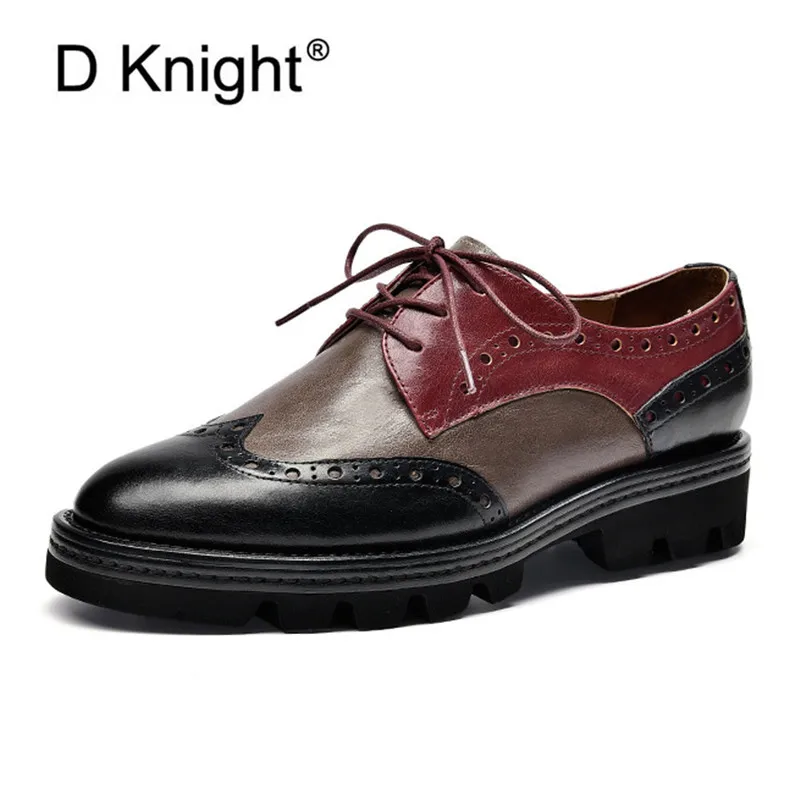 color block oxford shoes