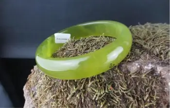 

LETSFUN Fine Jewelry Chinese Natural Beautiful Light Green Jade Bangle Bracelet Handmade Free Shipping