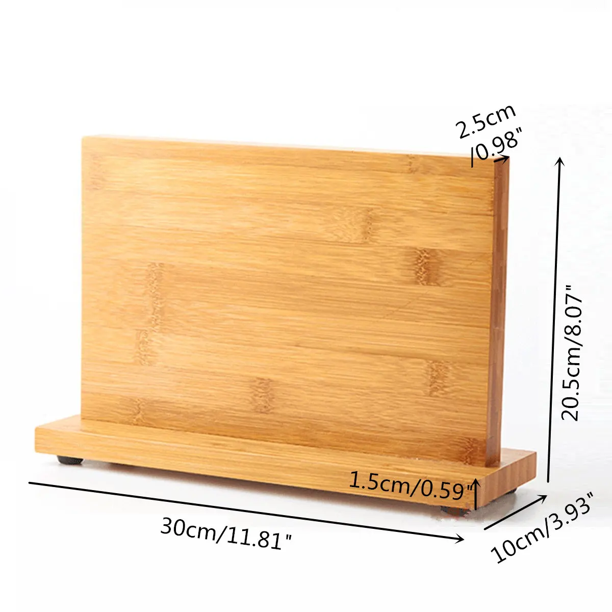 Новинка бамбуковый магнитный держатель для ножей стойка кухонный блок хранения