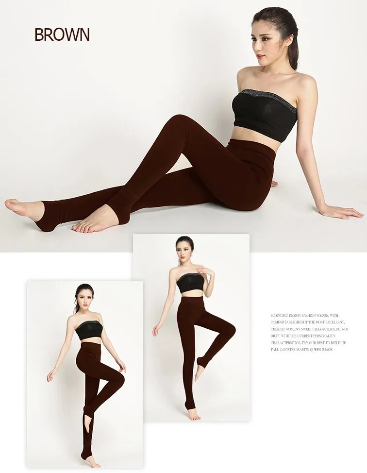 Women Autumn Winter Thick Warm Legging High Waist Thick Velvet Legging Thermal Skinny Stretch Solid Sportswear Leggings New