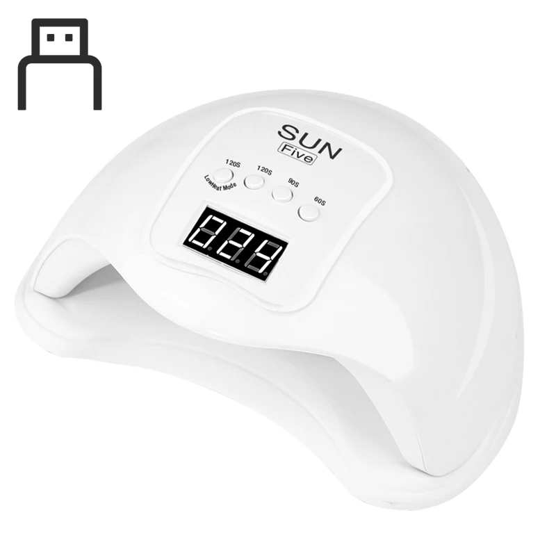 SUNfive 48W SUNfive 48 Вт УФ-лампа для ногтей, сушилка для всех гелей, 24 светодиода, Сушилка для ногтей, светильник для ногтей, таймер 60/90/120 s, Сушилка для ногтей - Цвет: SUNfive 48W