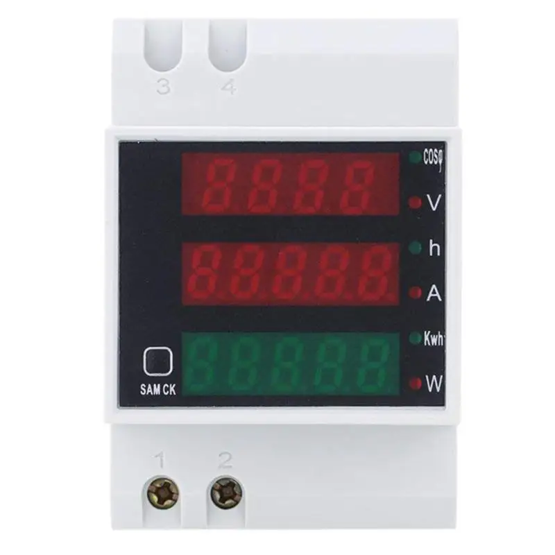 SHGO HOT-AC 200-450V power meter DIN rail type digital display ammeter voltmeter | Инструменты
