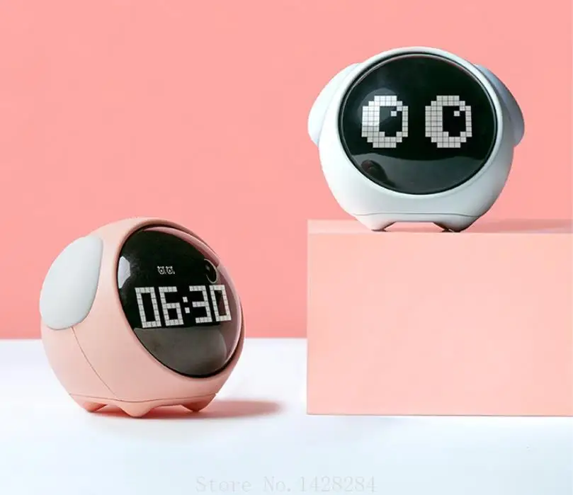 Xiaomi Cute Alarm Clock Led Smart Kids Digital Clock Children Room
