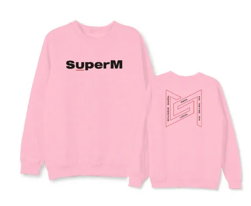 Новые корейские K-pop SuperM BAEKHYUN KAI толстовки KPOP SuperM поддерживающие толстовки плюс размер пуловеры SuperM мужская Группа одежды - Цвет: P2