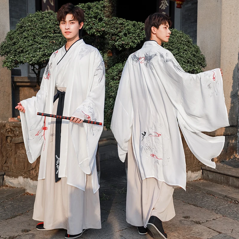 Martial Arts Kimono Set Dragon Print Harajuku Ancient Vintage Men