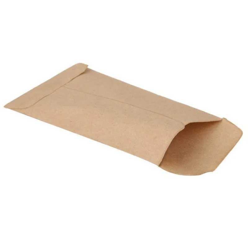 100PCS/Set Envelopes Kraft Paper Bags Mini Coin Packets Envelopes for Home and Garden Use 2 Size