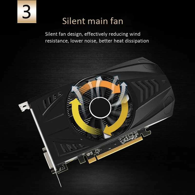 Дешево Rx 560 Gpu 4 ГБ Gddr5 128Bit игровой Настольный ПК Видеокарта поддерживает Dvi D Hdmi2.0B Pcie 16X