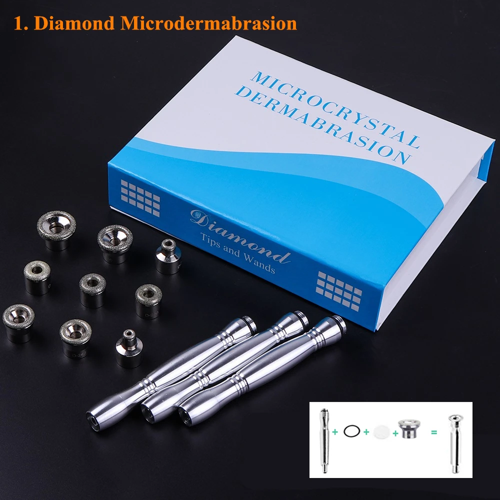 AOKO 3 in 1 Diamond Microdermabrasion Beauty Machine Vacuum Suction Tool Water Spray Facial Moisten Face 3