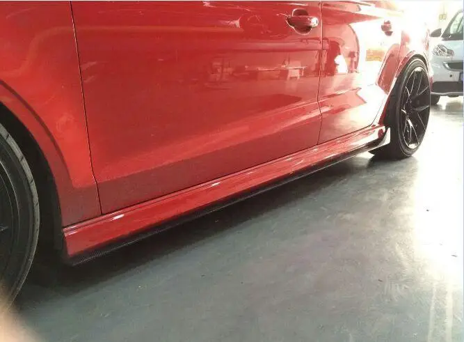 Боковые юбки из углеродного волокна наборы для бампера для Audi A3 Sline S3 седан 4 двери не A3 стандарт 2013- стайлинга автомобилей