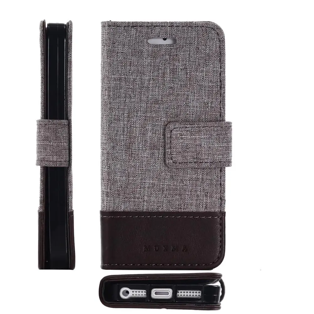 MUXMA Leather Cover For Iphone 5 6 6S 6SPlus 7 8 7Plus 8Plus Plus SE X Xs XR Max 11 11pro Max Pro Flip Case Wallet - Цвет: Brown