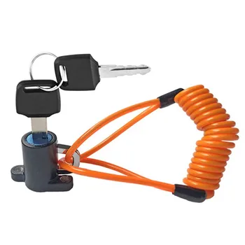 

Motorcycle Helmet Lock Bike Helmet Lock Hanging Hook Helmet Lock Hook with 2 Keys Set with Lock Rope Helmet Wire