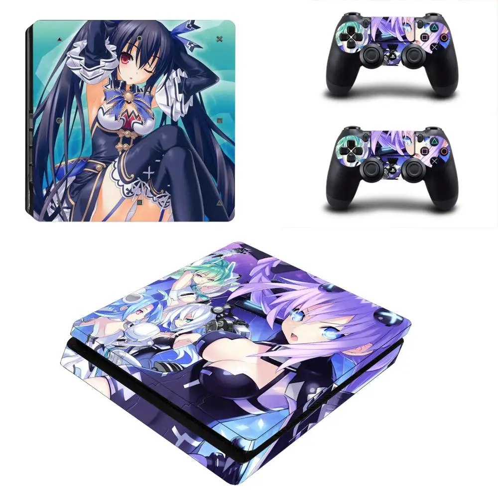 YSP4S-4012 Аниме Neptune PS4 Slim sticker s Play station 4 кожа Наклейка виниловая для playstation 4 PS4 Slim консоль и контроллер Skins наклейка - Цвет: YSP4S-4012