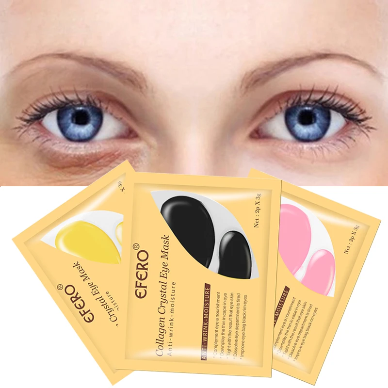 EFERO Collagen Eye Mask Eye Patches Under Eyes Pad Dark Circles Removal Anti Aging Moisturizing Eye Masks Gel Sleep Patches