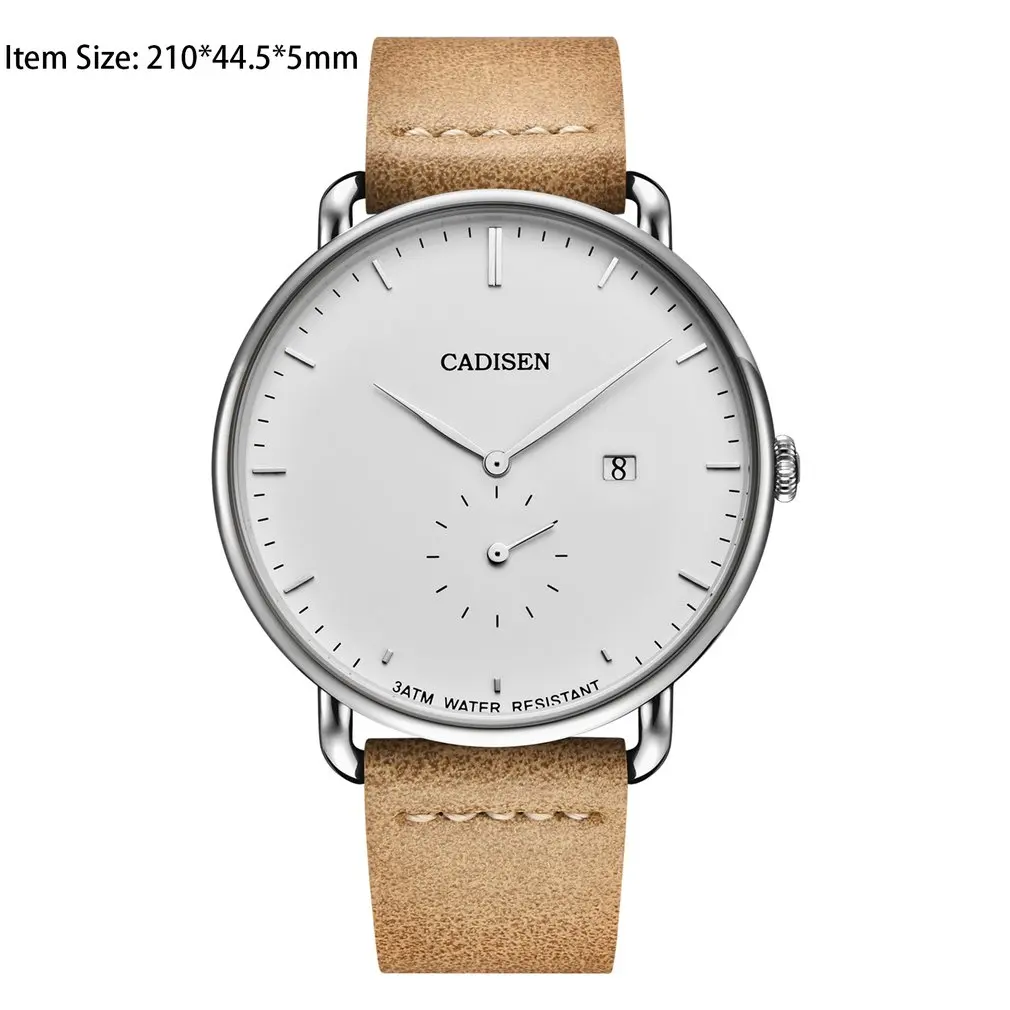Многофункциональные часы для мужчин светящиеся водонепроницаемые кварцевые часы C2037 Cadisen часы для лучших подарков