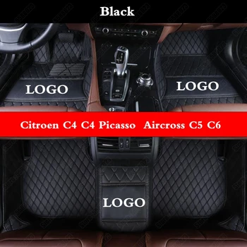 

Personalized Car Foot Mats for Citroen C4 Picasso Aircross C5 C6 Leather Best All Weather Foot Rugs Mat Pads Custom Auto Carpet