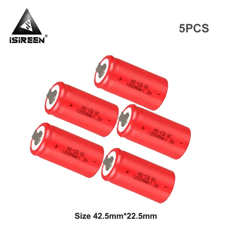 Subc Ni CD Cell 1,2 V 1200mAh перезаряжаемый SC Ni-CD DIY Электроинструмент аккумуляторные батареи 6,0 V 7,2 V 9,6 V 12V электрическая зубная щетка