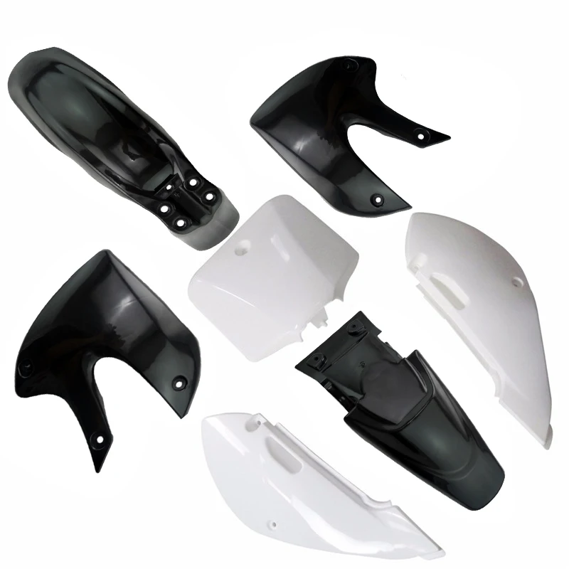 Black TDPRO для Kawasaki полные комплекты обтекателей moto rcycle супермото, универсальный мото байк Аксессуары Передние Задние крылья номерной знак - Цвет: Black