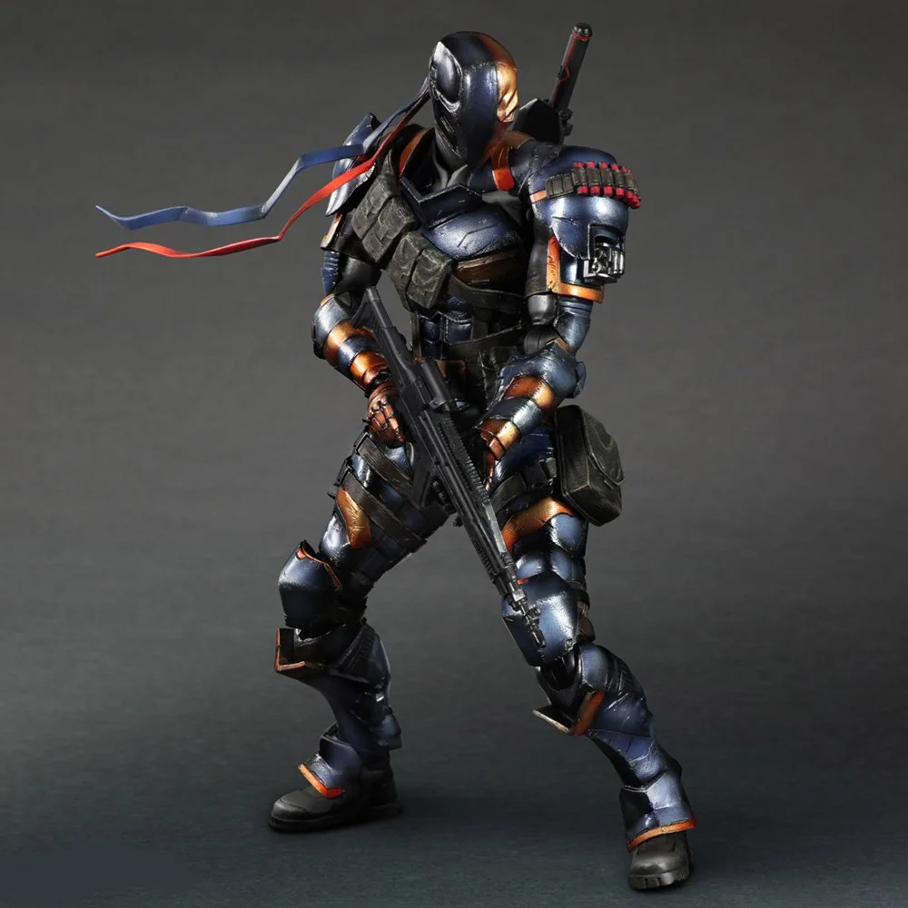 Play Arts KAI DC комикс о Бэтмене: Arkham Origins Deathstroke ПВХ фигурка Коллекционная модель игрушки 27 см KT2898