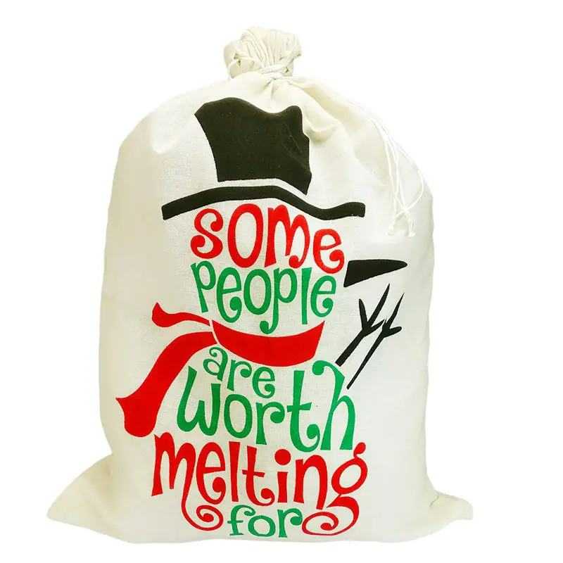 

Christmas Letters Pattern Sack Gifts Bag Large Size Santa Claus Bags Christmas Decorations Drawstring Sacks Candy Storage Bag