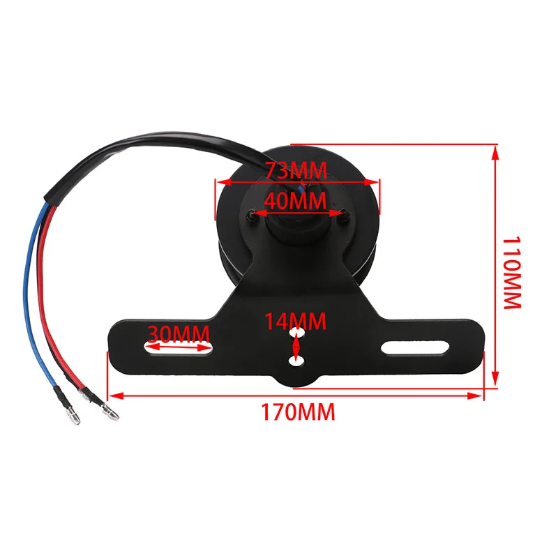 1 шт 12V Универсальный Мотоцикл Круглый стоп сигналы СИД мотоцикла задний