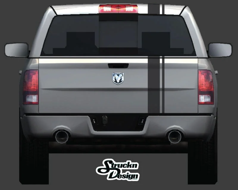 Для 2 шт. Dodge Ram Rebel Rally Racing Stripe Виниловая наклейка для грузовика цвета и светоотражающие варианты стайлинга автомобилей
