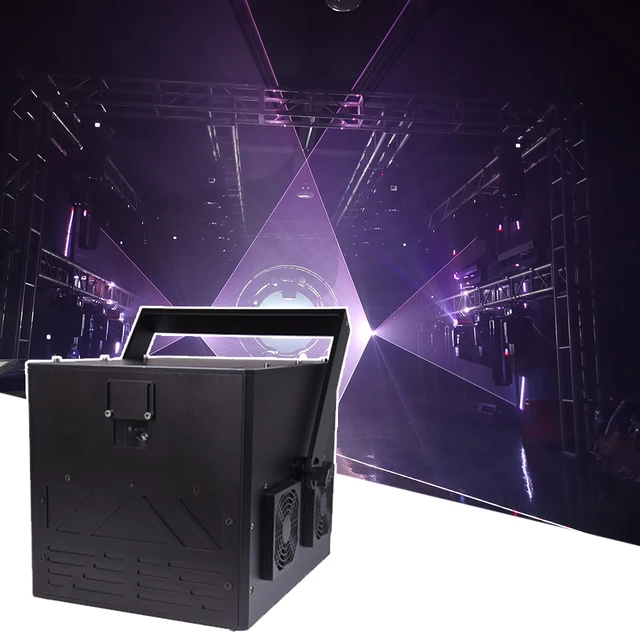 10W RGB 40kpps Galvo Laser Light For Professional Stage Lighting Effect  Laser Show System DMX512 SD ILD Control Laser Projector