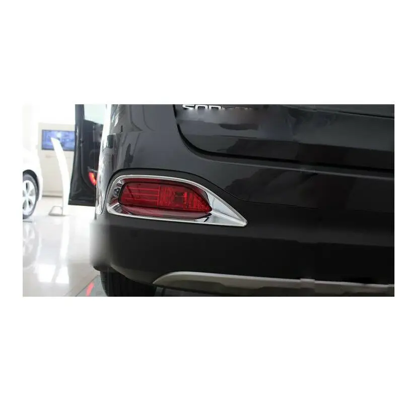Автомобильные аксессуары для модификации автомобиля 2 шт. хромированная задняя противотуманная фара крышка декоративная накладка для KIA Sorento