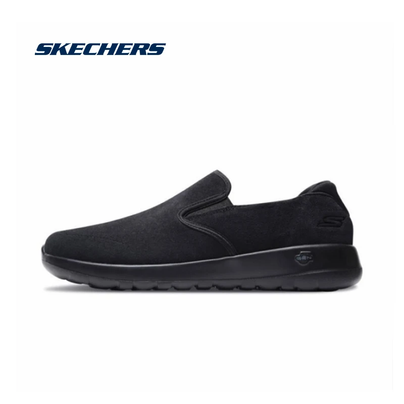 Skechers hombres zapatos casuales GOWALK MAX zapatos planos hombres transpirables zapatos de lona luz Original hombre zapatos para caminar 54618 BBK| | -
