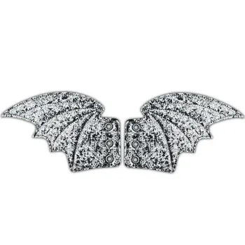 

1 Pair New Glitter Silver Shoe Wings Accessory Skates Sneakers Shoe Decorations for Kids Ornament Daily Style Adult Accessories