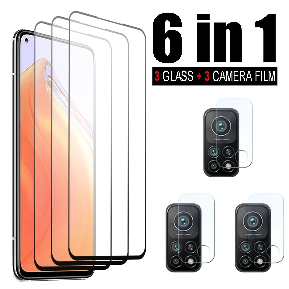 Tempered Glass For Xiaomi Mi 10T Pro Lite 11 11T Screen Protector Camera Len Film 10 | Мобильные телефоны и аксессуары
