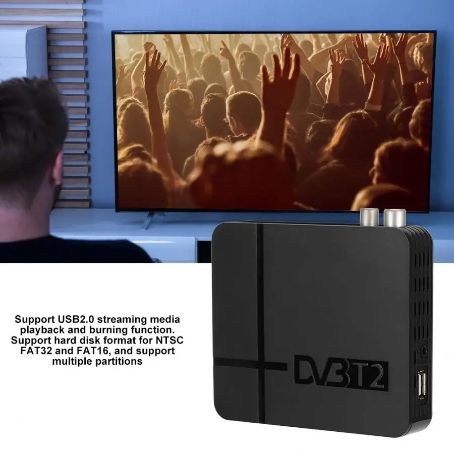 Приставка ТВ мини HD DVB-T2 K2 STB USB2.0 домашний мультимедийный цифровой ТВ приёмник(ЕС 100-240 В) tdt ТВ приёмник