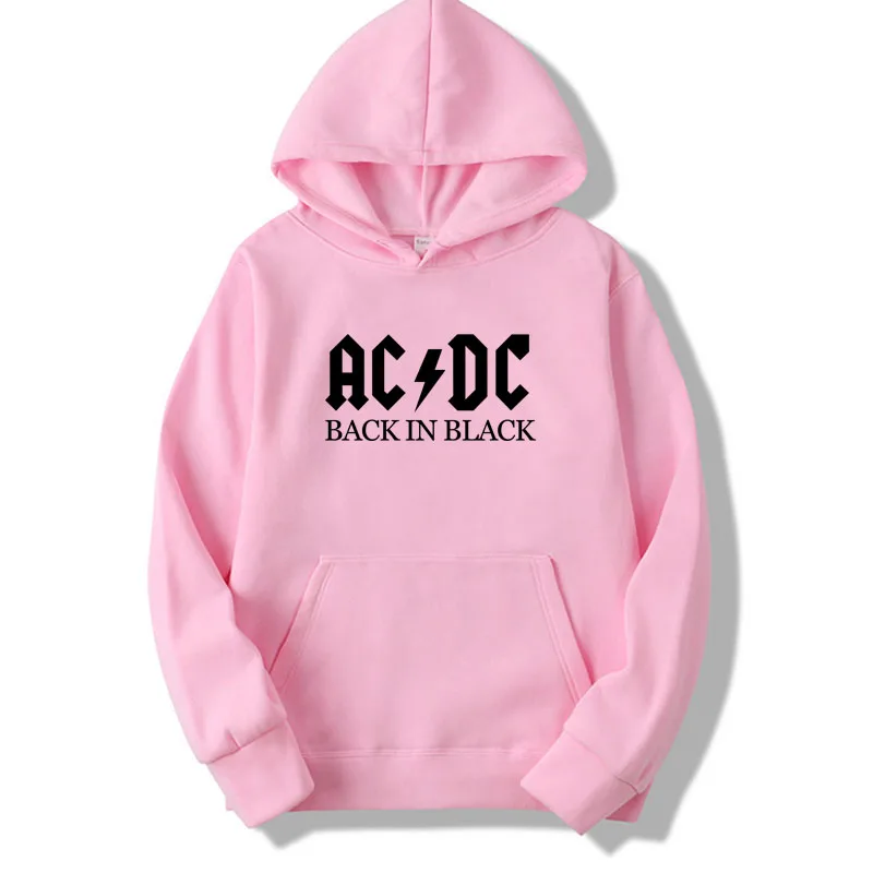 pink-B AC/DC Группа рок Харадзюку толстовки женские ACDC письмо печатных графические толстовки хип хоп Рэп музыка с длинным рукавом Топ - Цвет: pink-B