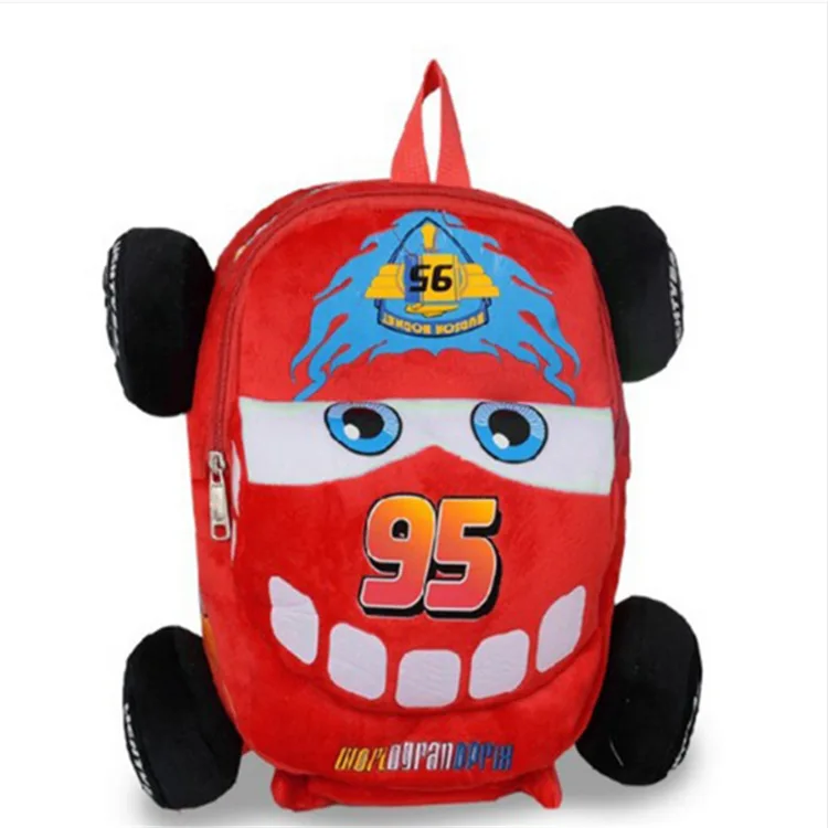 Детский мини-Плюшевый Рюкзак с изображением машинки Диснея для детей от 2 до 5 лет, детский сад, для девочек и мальчиков, McQueen, школьная сумка на плечо