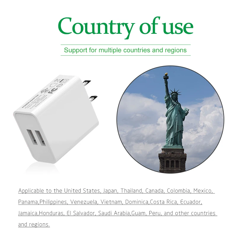 Настенный адаптер для путешествий США 2A USB зарядное устройство Быстрая зарядка электрическая розетка Япония Таиланд Канада США штепсельная вилка адаптер зарядное устройство для мобильного телефона