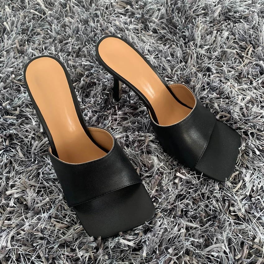 Summer Women Sandals Square Toe Ladies Heel Mules Sexy Thin High Heels Sandals Slippers Female Fashion Woman Shoes women slippers,women high heels,platform high heels sandals,platform sandals,ankle buckle sandals