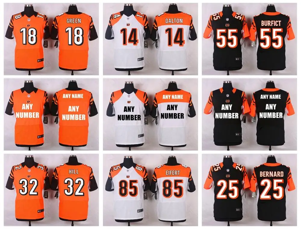 Stitiched, Cincinnati, Andy Dalton, A.J. Грин, Джовани Бернард, Джереми Хилл, вонтаз берфикс, Тайлер эйферт! Джерси