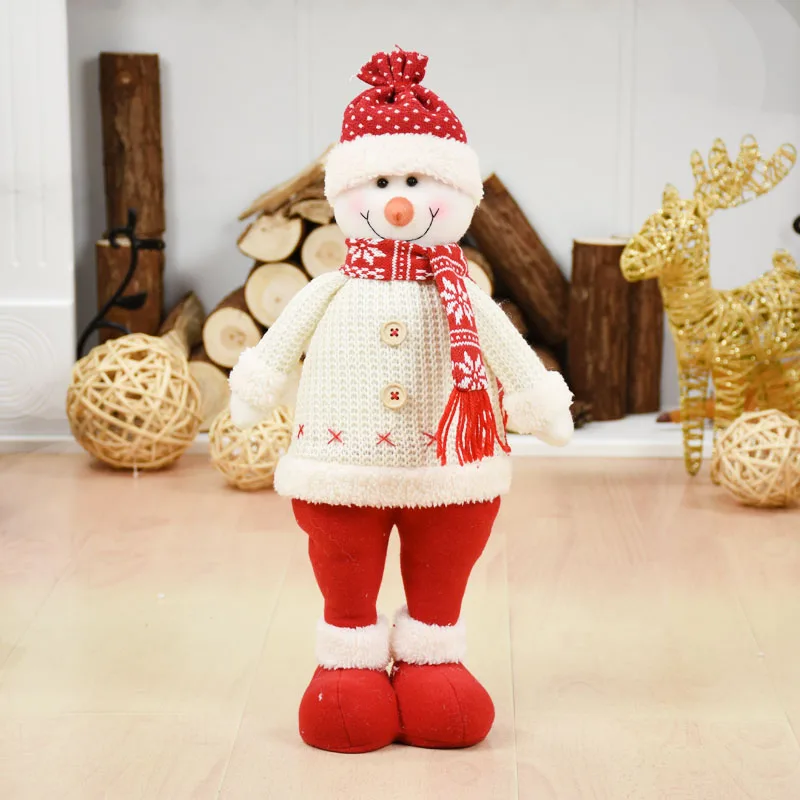 snowman Стоячие Фигурки Рождественские украшения для дома Рождественская Кукла Merry Xmas год День рождения свадебный подарок красные игрушки Addobbi Natale - Цвет: snowman