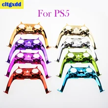 

cltgxdd 10pcs Controller Handle Front Middle Housing Shell for Sony PS5 Gamepad Decorative Strip Skin Case Cover Face-plate