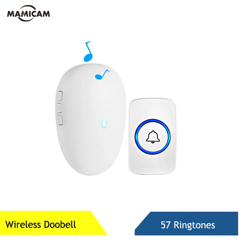 

Color LED Light Door Bell Wireless Doorbell Battery Powered 57 Tune Songs Remote Control Wireless Home Security Smart Doorb