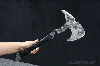 

DAMASCUS FOLDED STEEL RED BLADE COPPER HANDLE CHINESE HUDI SWORD