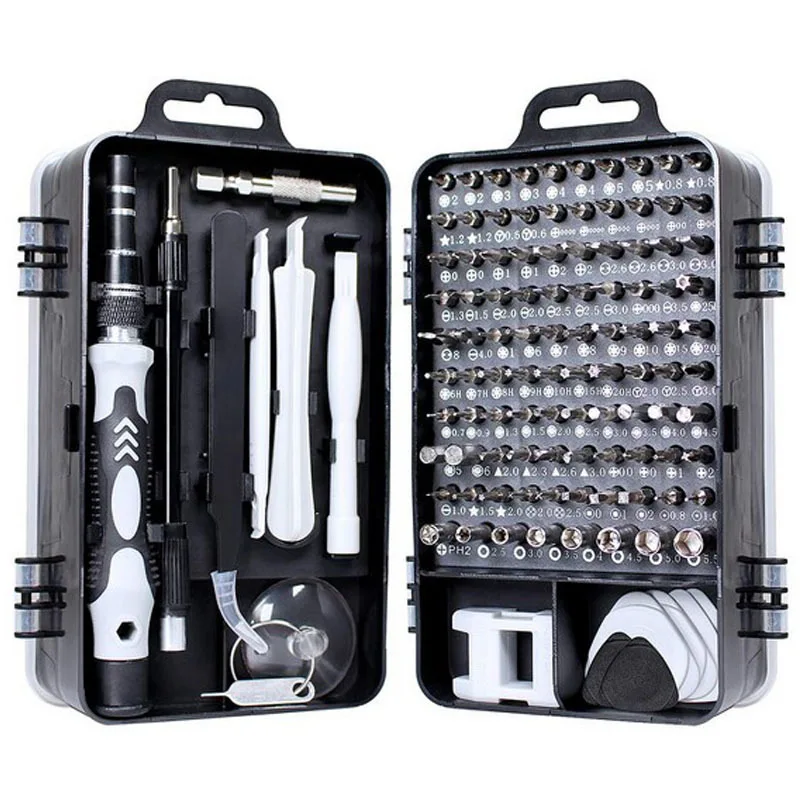 

115 in 1 Screwdriver Set Chrome Vanadium Steel Screwdriver Drill Bit Multifunctional Precision Mobile Phone Repairer Hand Tool