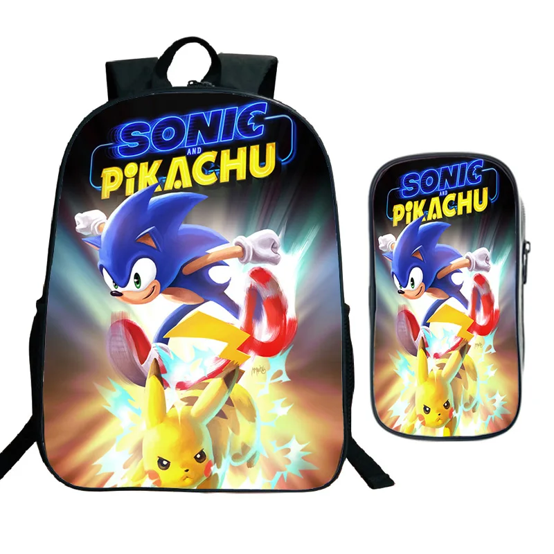 Школьные сумки Sonic для студентов школьный рюкзак мальчиков и девочек красивый