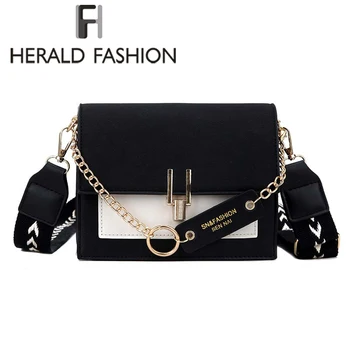 

Scrub Leather Contrast Color Crossbody Bags for Women 2020 Fashion Shoulder Cross Body bags Luxury Desigers Handbags and Purses